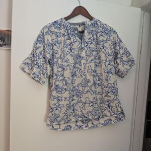 Billy Reid Women's Blue and White Blouse